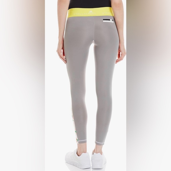 Adidas Stellasport Printed Sport Tights in Multicolored/ White/Bright Yellow - Picture 3 of 9